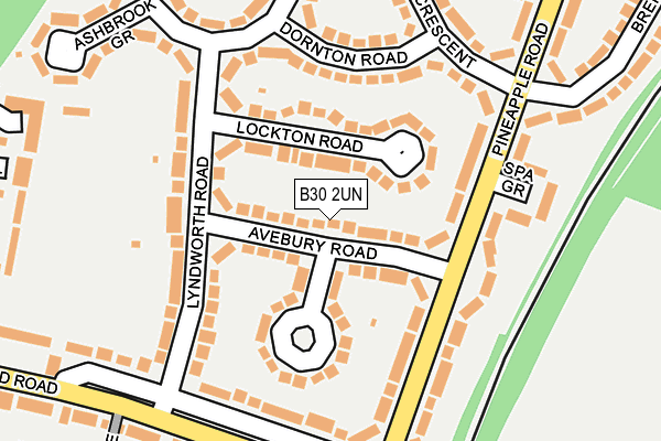 B30 2UN map - OS OpenMap – Local (Ordnance Survey)