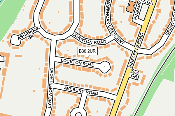 B30 2UR map - OS OpenMap – Local (Ordnance Survey)