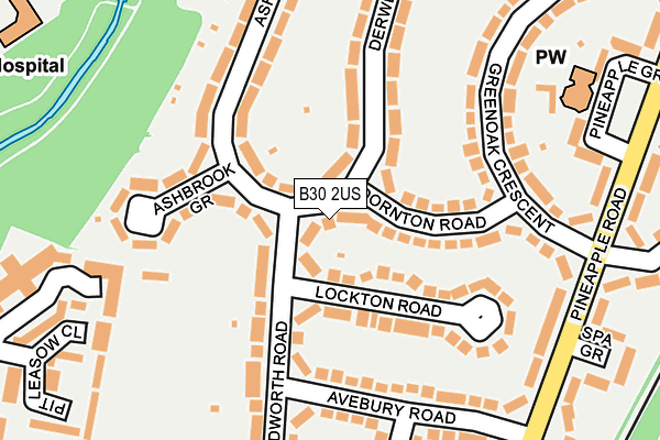 B30 2US map - OS OpenMap – Local (Ordnance Survey)