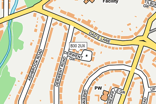 B30 2UX map - OS OpenMap – Local (Ordnance Survey)