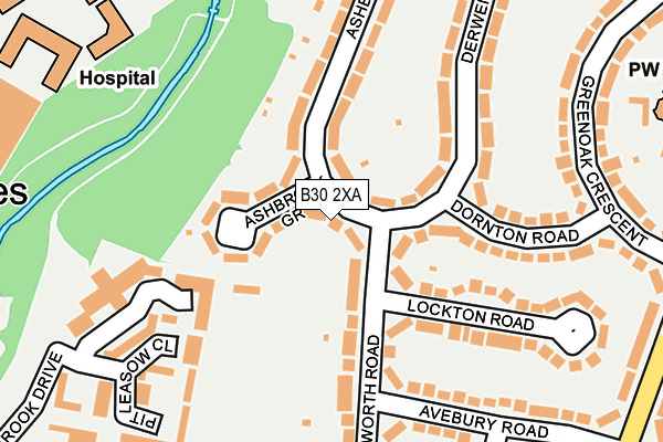 B30 2XA map - OS OpenMap – Local (Ordnance Survey)