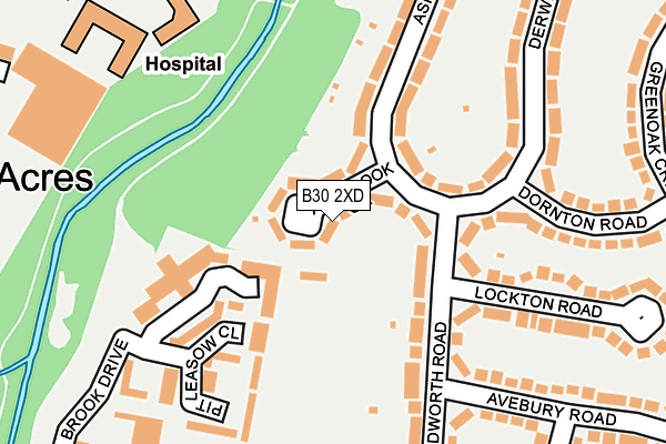 B30 2XD map - OS OpenMap – Local (Ordnance Survey)