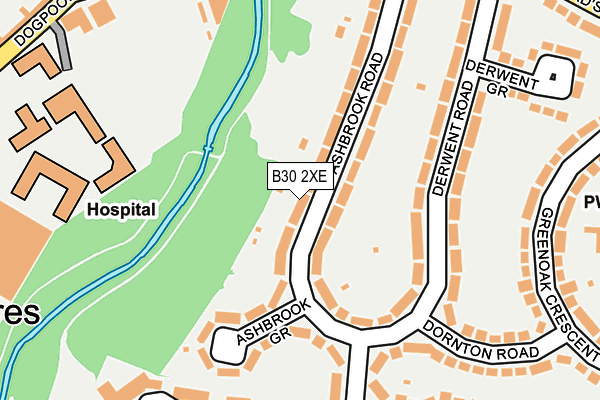 B30 2XE map - OS OpenMap – Local (Ordnance Survey)