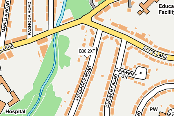 B30 2XF map - OS OpenMap – Local (Ordnance Survey)