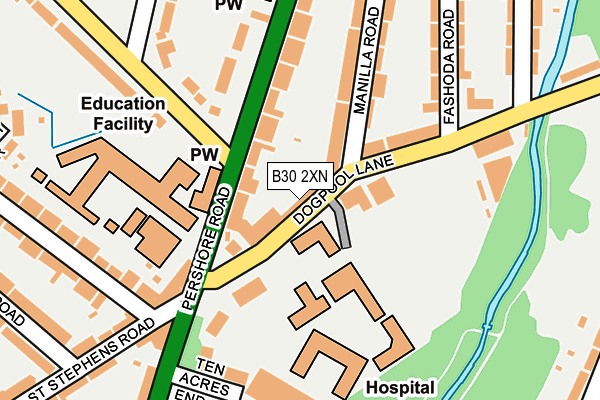 B30 2XN map - OS OpenMap – Local (Ordnance Survey)