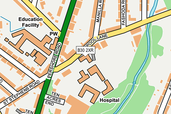 B30 2XR map - OS OpenMap – Local (Ordnance Survey)