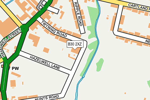 B30 2XZ map - OS OpenMap – Local (Ordnance Survey)