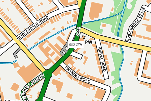 B30 2YA map - OS OpenMap – Local (Ordnance Survey)