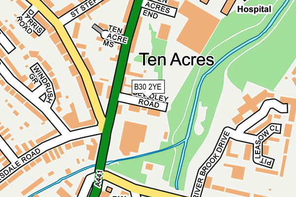 B30 2YE map - OS OpenMap – Local (Ordnance Survey)
