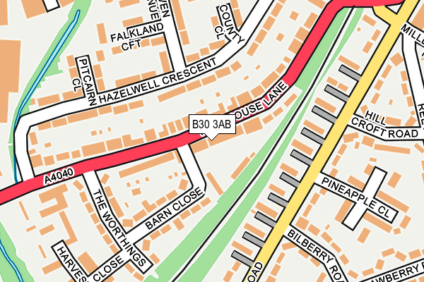B30 3AB map - OS OpenMap – Local (Ordnance Survey)