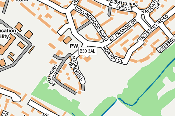 B30 3AL map - OS OpenMap – Local (Ordnance Survey)