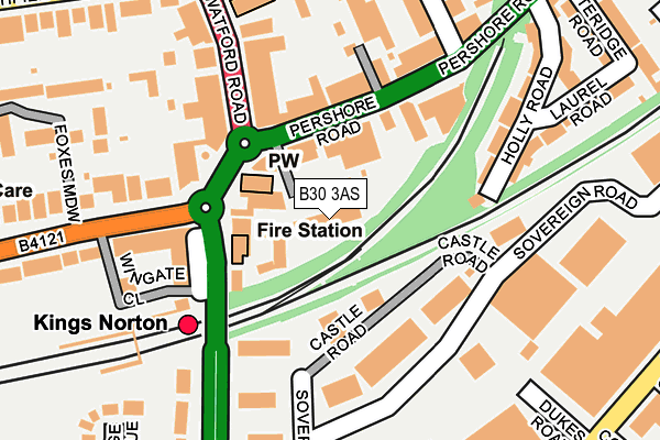 B30 3AS map - OS OpenMap – Local (Ordnance Survey)