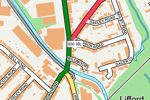 B30 3BL map - OS OpenMap – Local (Ordnance Survey)