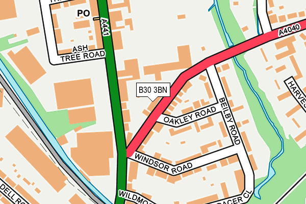 B30 3BN map - OS OpenMap – Local (Ordnance Survey)