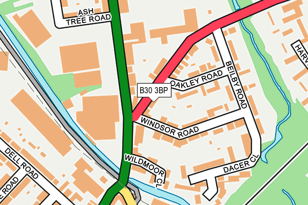 B30 3BP map - OS OpenMap – Local (Ordnance Survey)