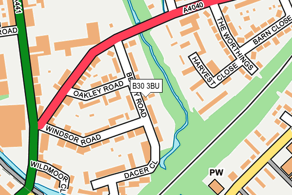 B30 3BU map - OS OpenMap – Local (Ordnance Survey)