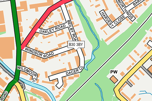 B30 3BY map - OS OpenMap – Local (Ordnance Survey)