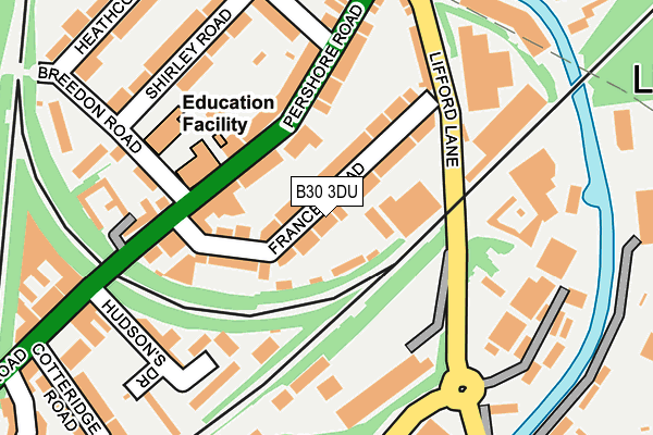 B30 3DU map - OS OpenMap – Local (Ordnance Survey)