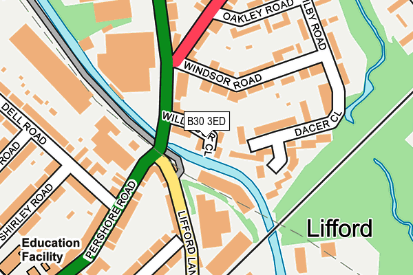 B30 3ED map - OS OpenMap – Local (Ordnance Survey)