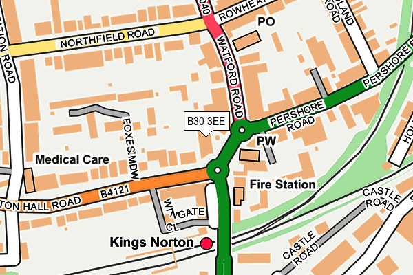 B30 3EE map - OS OpenMap – Local (Ordnance Survey)
