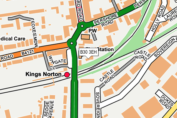 B30 3EH map - OS OpenMap – Local (Ordnance Survey)