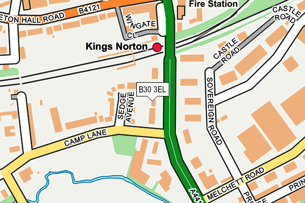 B30 3EL map - OS OpenMap – Local (Ordnance Survey)