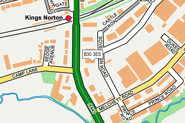 B30 3ES map - OS OpenMap – Local (Ordnance Survey)