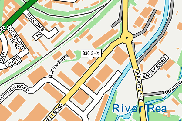 B30 3HX map - OS OpenMap – Local (Ordnance Survey)