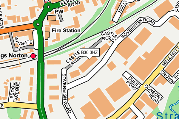 B30 3HZ map - OS OpenMap – Local (Ordnance Survey)