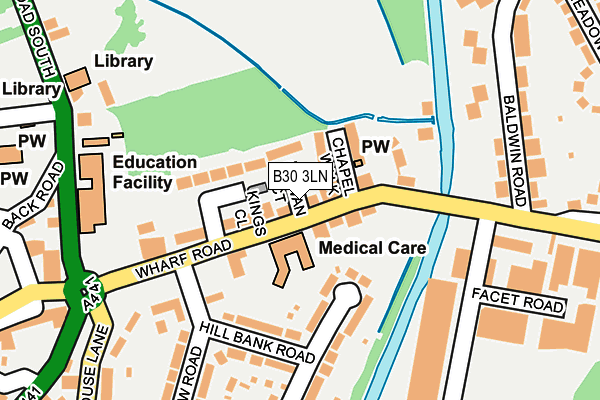 B30 3LN map - OS OpenMap – Local (Ordnance Survey)