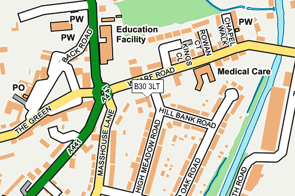 B30 3LT map - OS OpenMap – Local (Ordnance Survey)