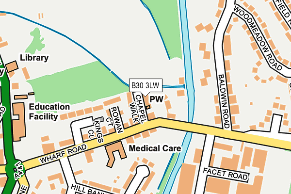 B30 3LW map - OS OpenMap – Local (Ordnance Survey)