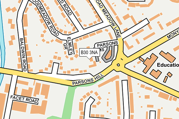 B30 3NA map - OS OpenMap – Local (Ordnance Survey)