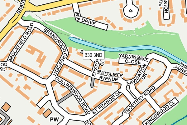 B30 3ND map - OS OpenMap – Local (Ordnance Survey)