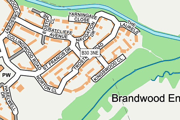 B30 3NE map - OS OpenMap – Local (Ordnance Survey)