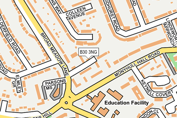 B30 3NG map - OS OpenMap – Local (Ordnance Survey)