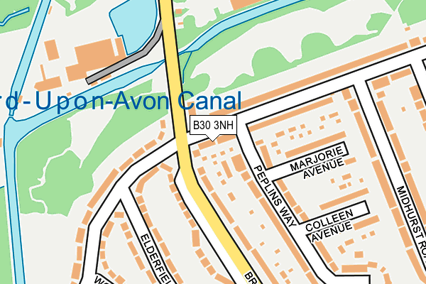 B30 3NH map - OS OpenMap – Local (Ordnance Survey)