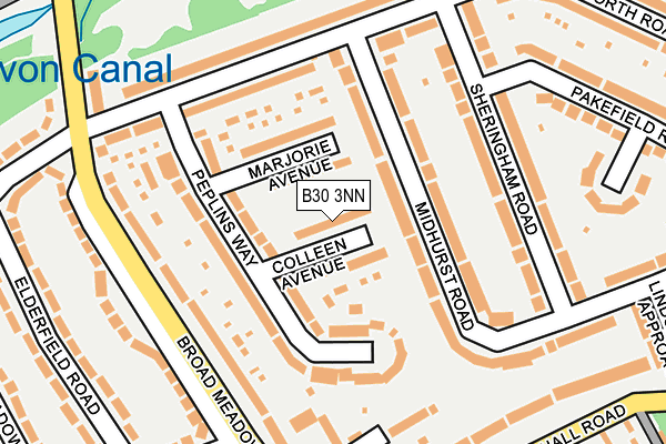 B30 3NN map - OS OpenMap – Local (Ordnance Survey)