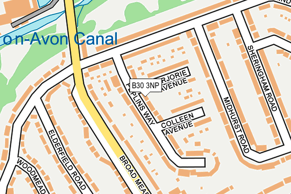 B30 3NP map - OS OpenMap – Local (Ordnance Survey)
