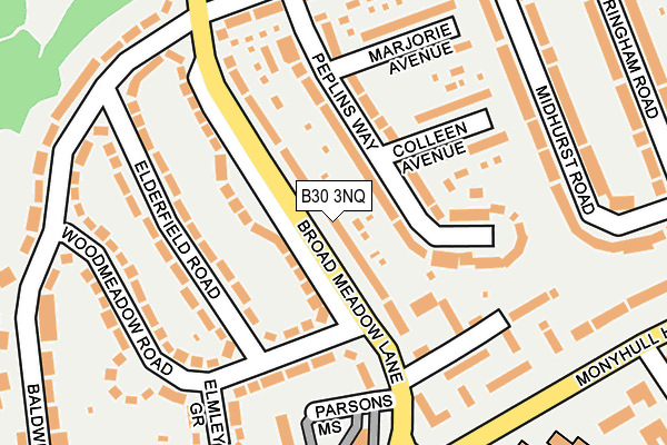 B30 3NQ map - OS OpenMap – Local (Ordnance Survey)