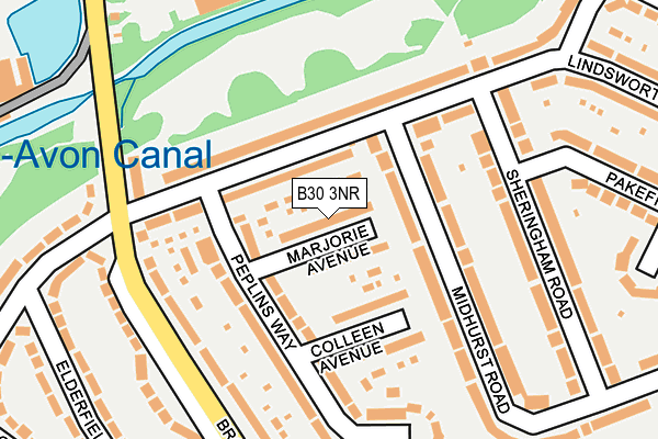 B30 3NR map - OS OpenMap – Local (Ordnance Survey)