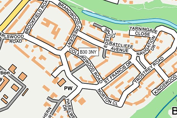 B30 3NY map - OS OpenMap – Local (Ordnance Survey)