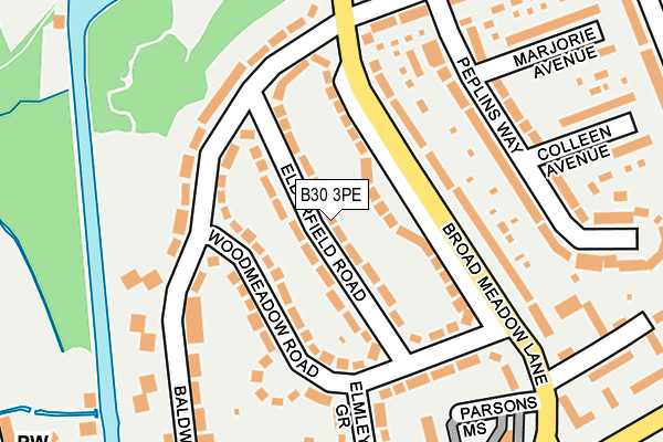 B30 3PE map - OS OpenMap – Local (Ordnance Survey)