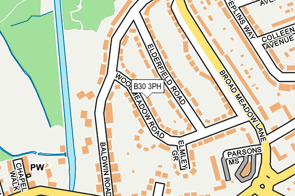 B30 3PH map - OS OpenMap – Local (Ordnance Survey)