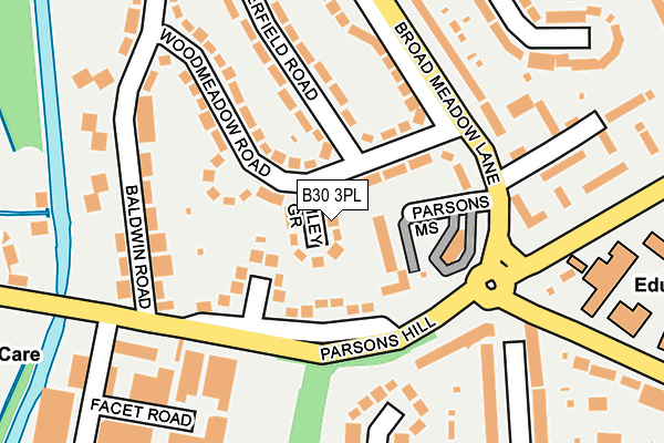 B30 3PL map - OS OpenMap – Local (Ordnance Survey)