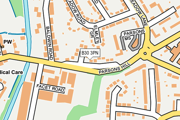 B30 3PN map - OS OpenMap – Local (Ordnance Survey)