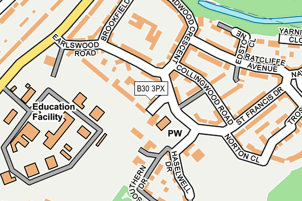 B30 3PX map - OS OpenMap – Local (Ordnance Survey)