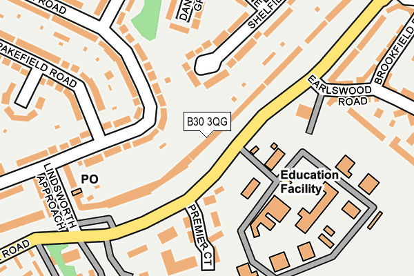 B30 3QG map - OS OpenMap – Local (Ordnance Survey)