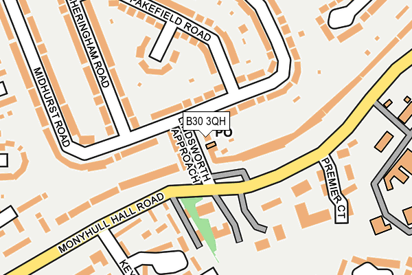 B30 3QH map - OS OpenMap – Local (Ordnance Survey)