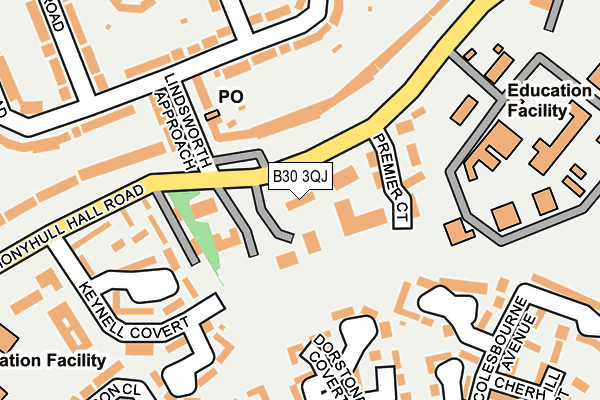 B30 3QJ map - OS OpenMap – Local (Ordnance Survey)